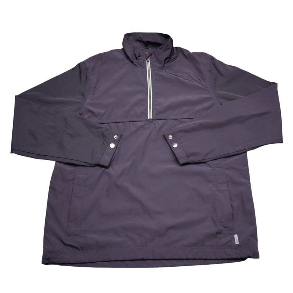 Bobby Jones X-H20 Jacket Mens S Gray Windbreaker Golf Long Sleeve Half Zip